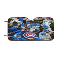 Chicago Cubs Pattern Player Car Windshield Sunshade