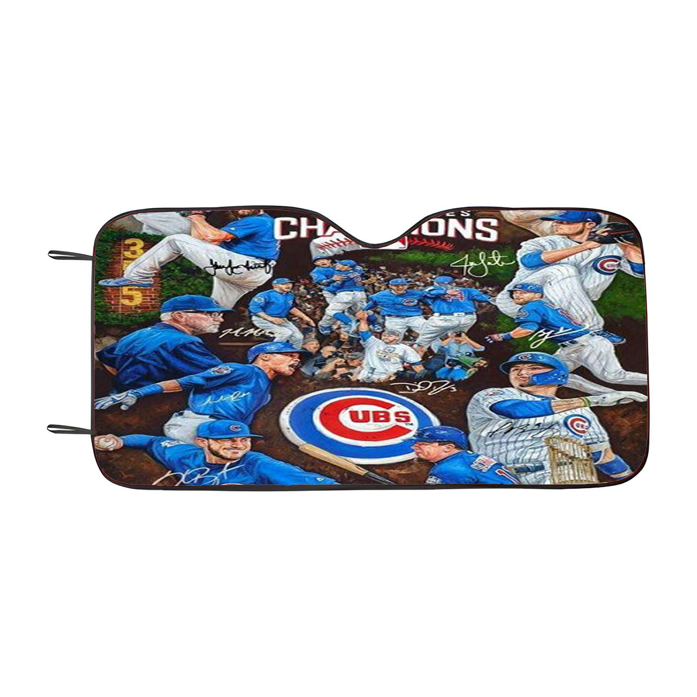 Chicago Cubs Pattern Player Car Windshield Sunshade