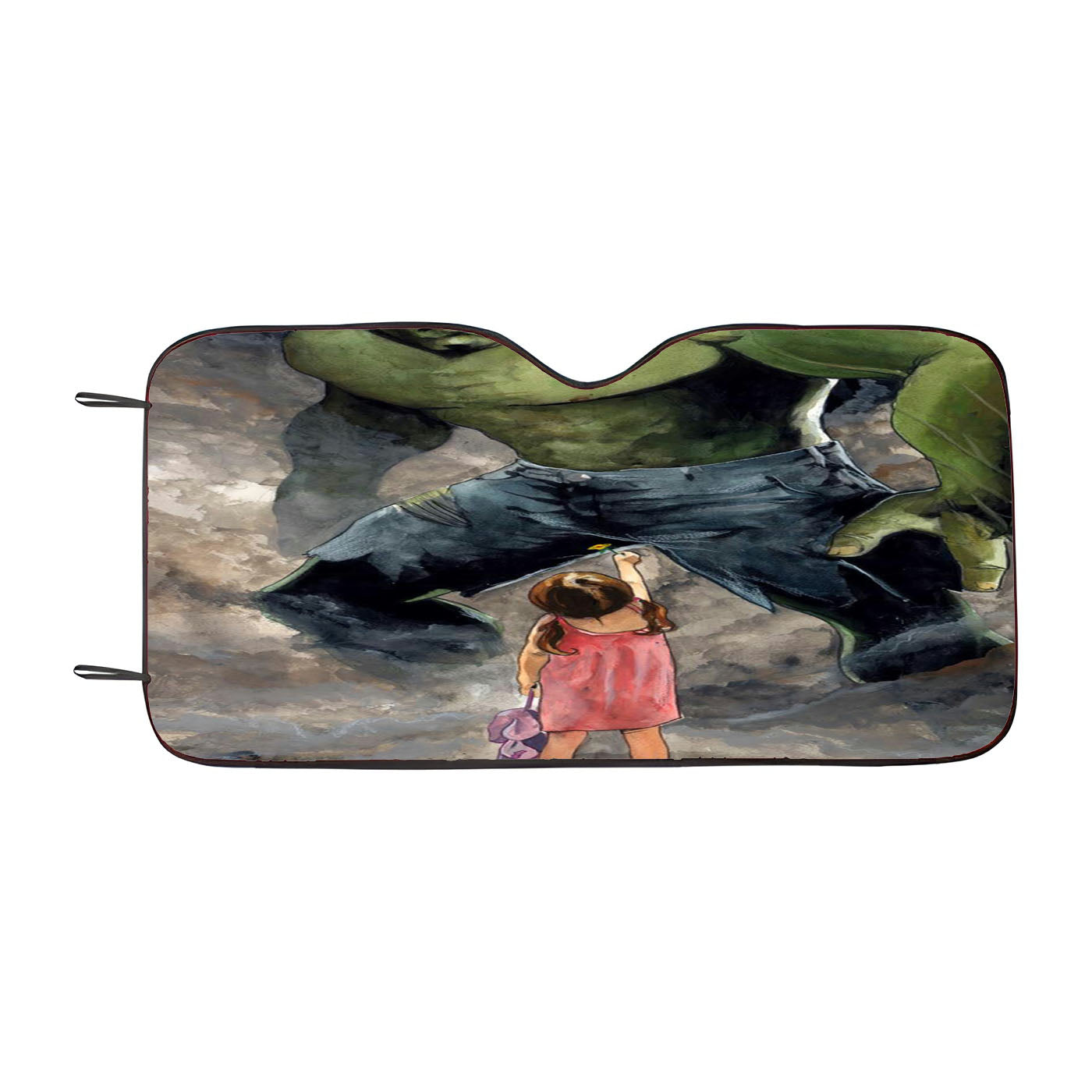 Child And Hulk Car Windshield Sunshade