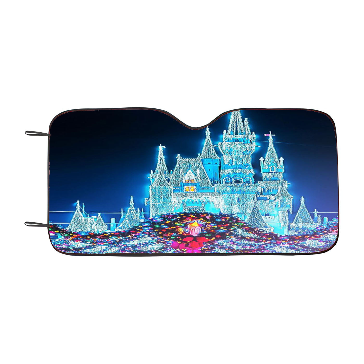 Christmas Disney Castle Car Windshield Sunshade