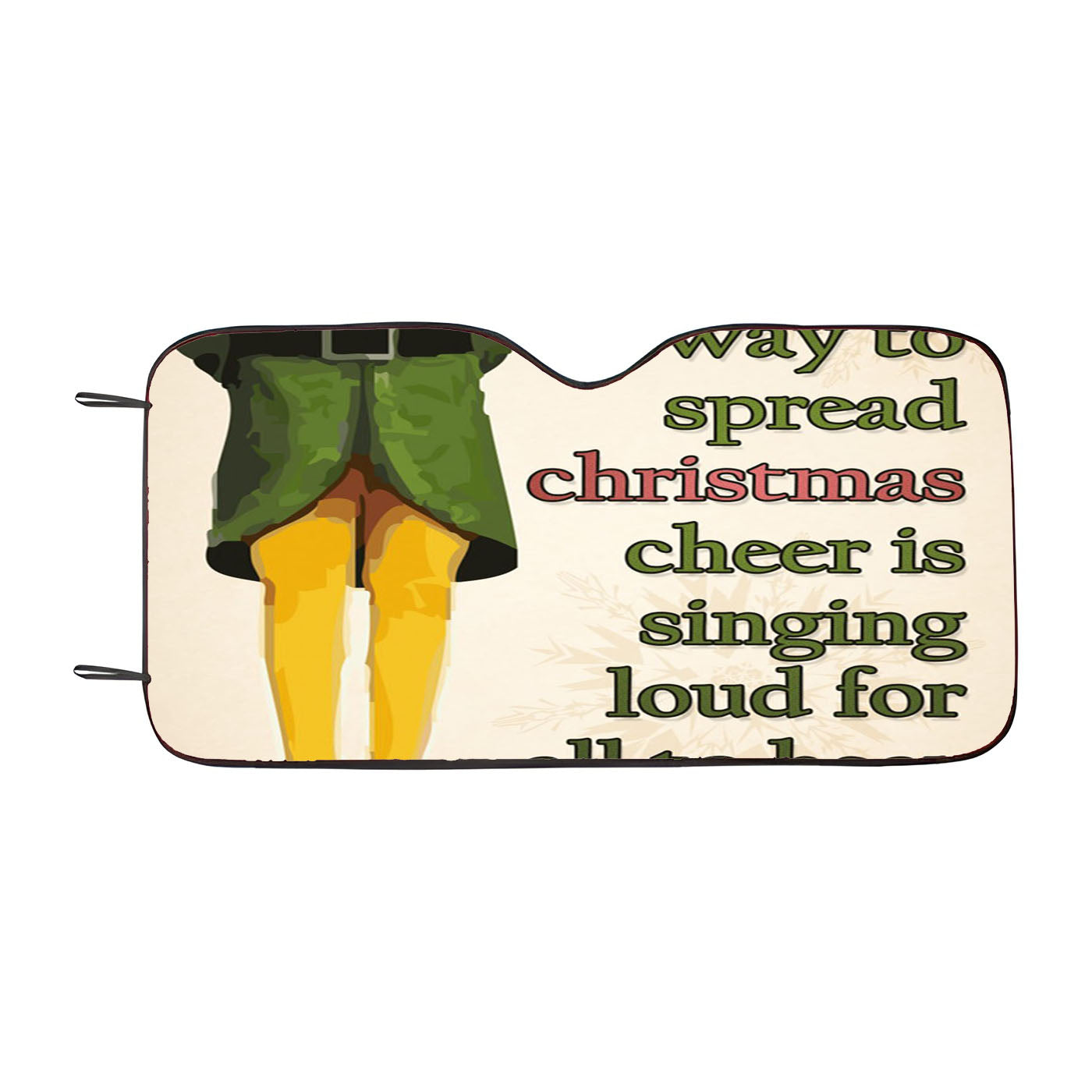 Christmas Elf Quote Car Windshield Sunshade
