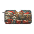 Christmas Santa Hat Kittens Car Windshield Sunshade