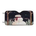 Christmas Snowman Car Windshield Sunshade