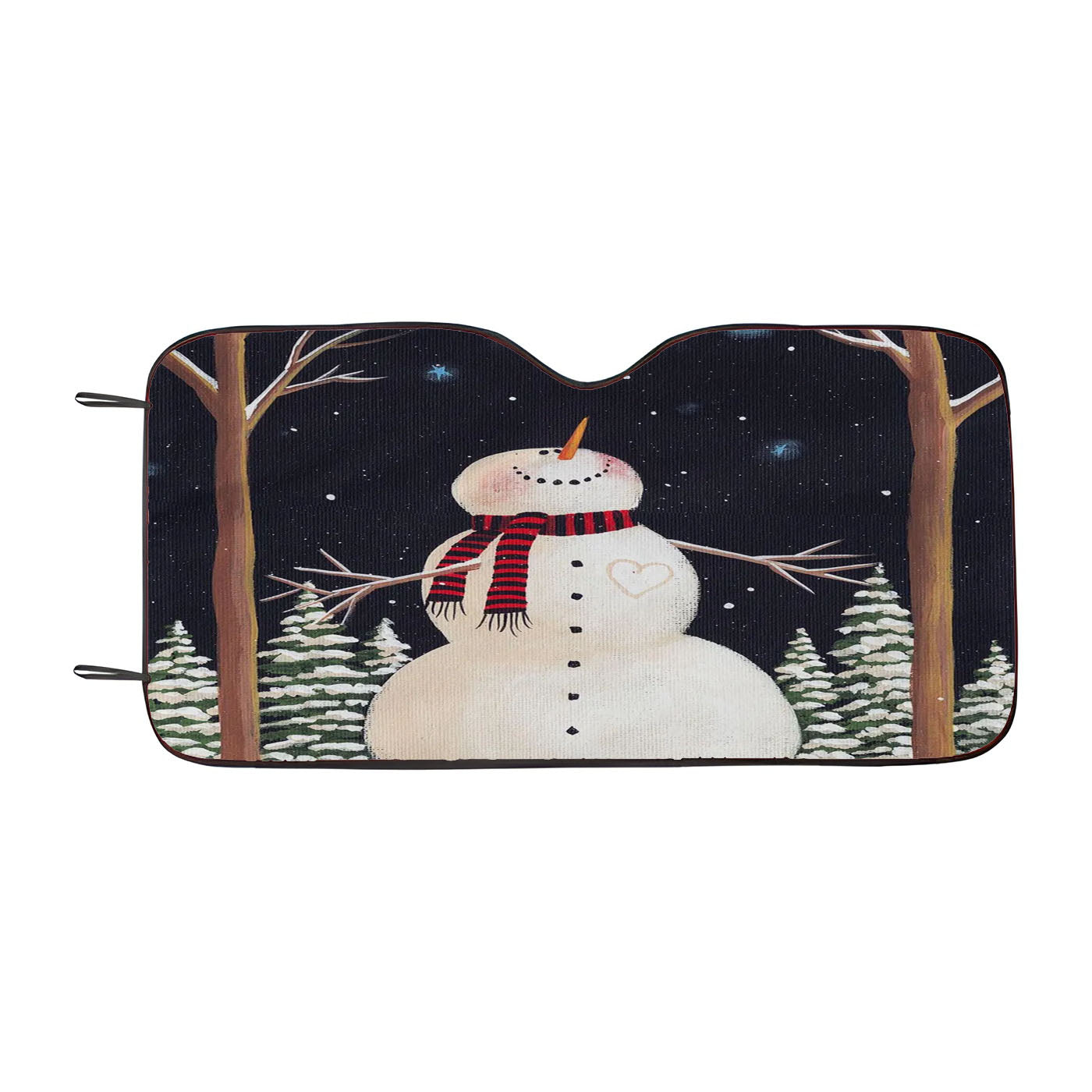 Christmas Snowman Car Windshield Sunshade