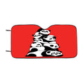 Christmas Tree Pandas Red Car Windshield Sunshade