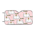 Chubby Unicorn Cat Pattern Car Windshield Sunshade