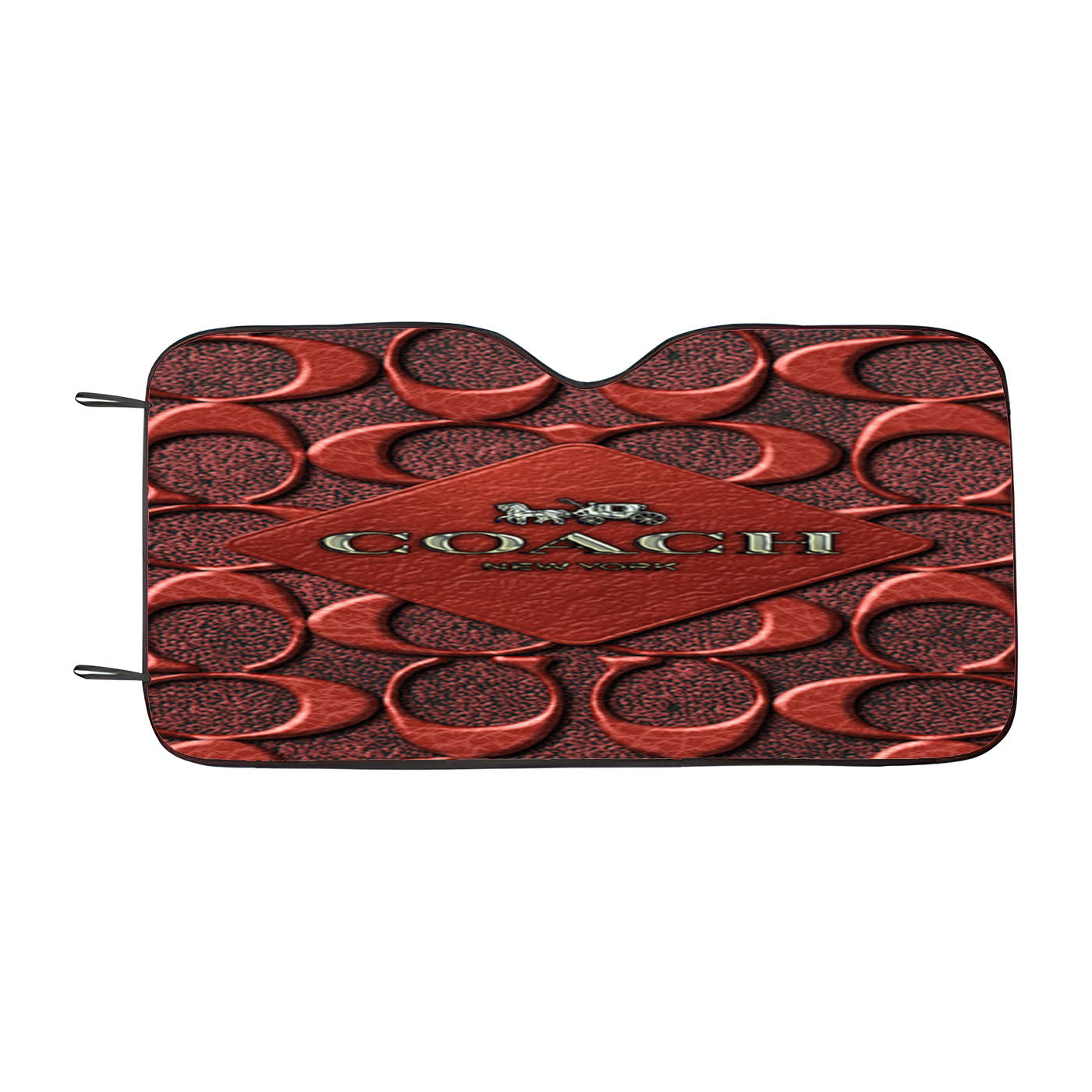 Coach New York Brown Car Windshield Sunshade