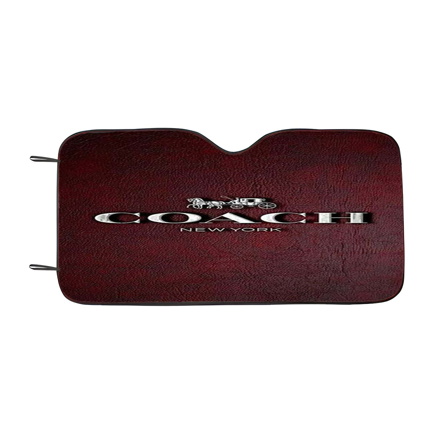 Coach New York Logo Leather Car Windshield Sunshade
