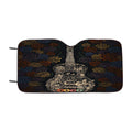 Coco Guitar Flower Pattern Car Windshield Sunshade