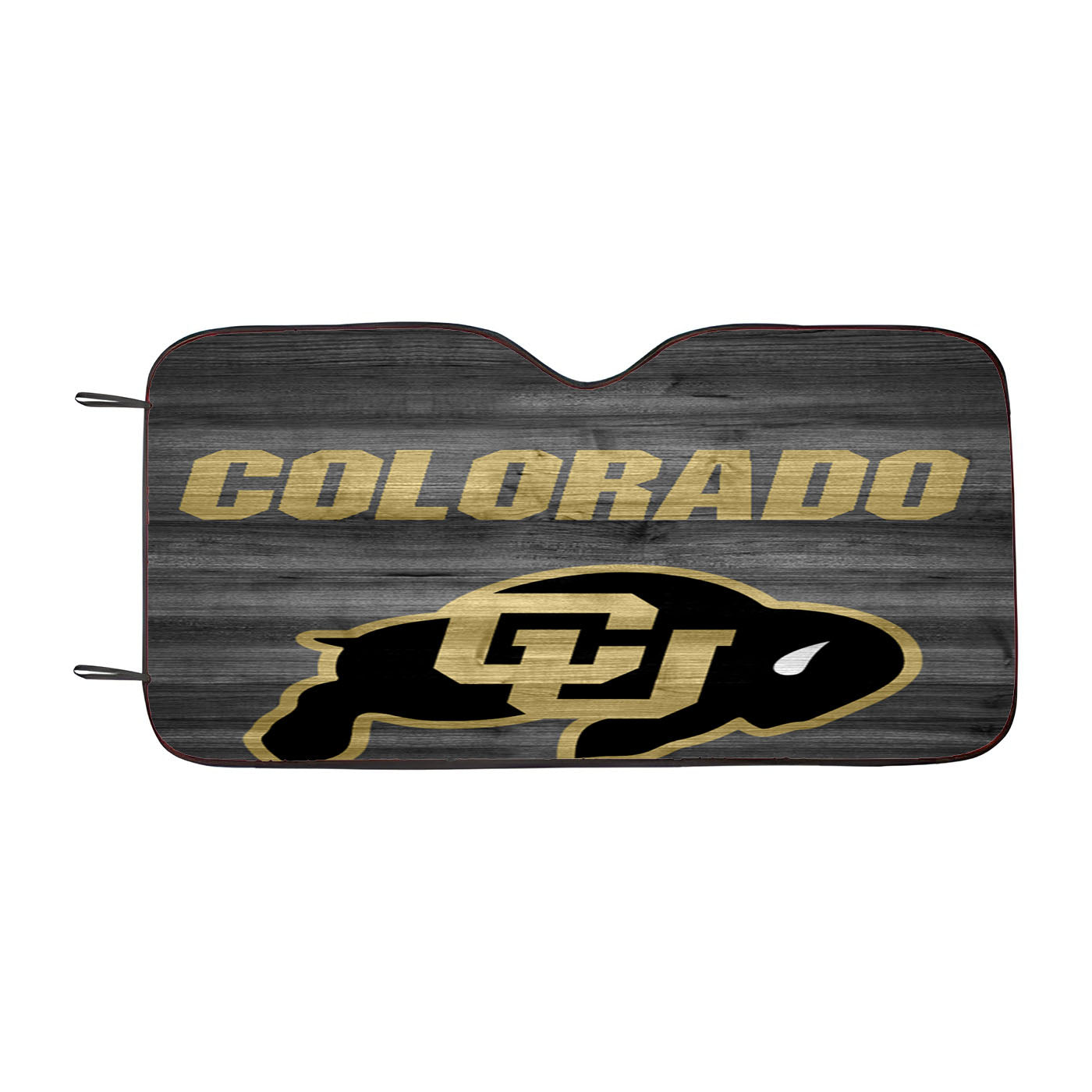 Colorado Buffaloes University Logo Dark Wood Car Windshield Sunshade