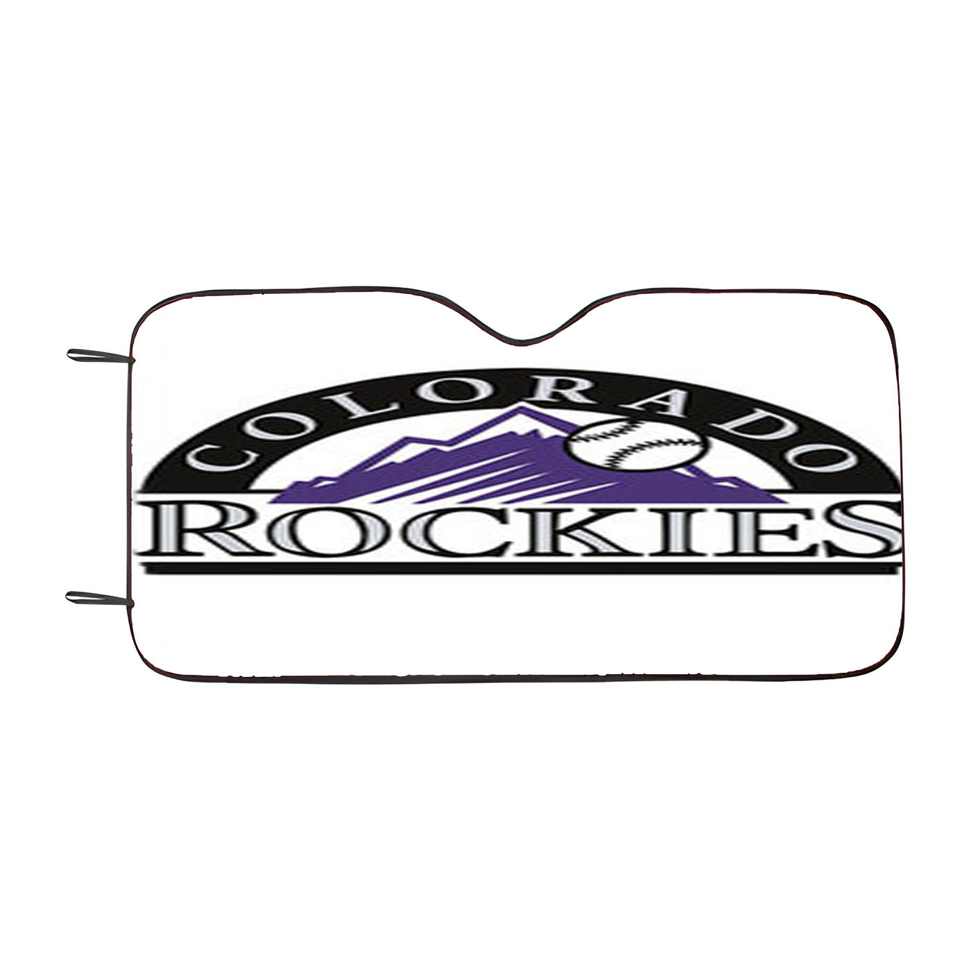 Colorado Rockies Baseball Logo White Car Windshield Sunshade