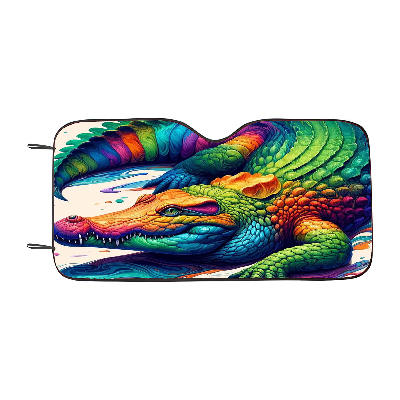 Colorful Alligator Car Windshield Sunshade