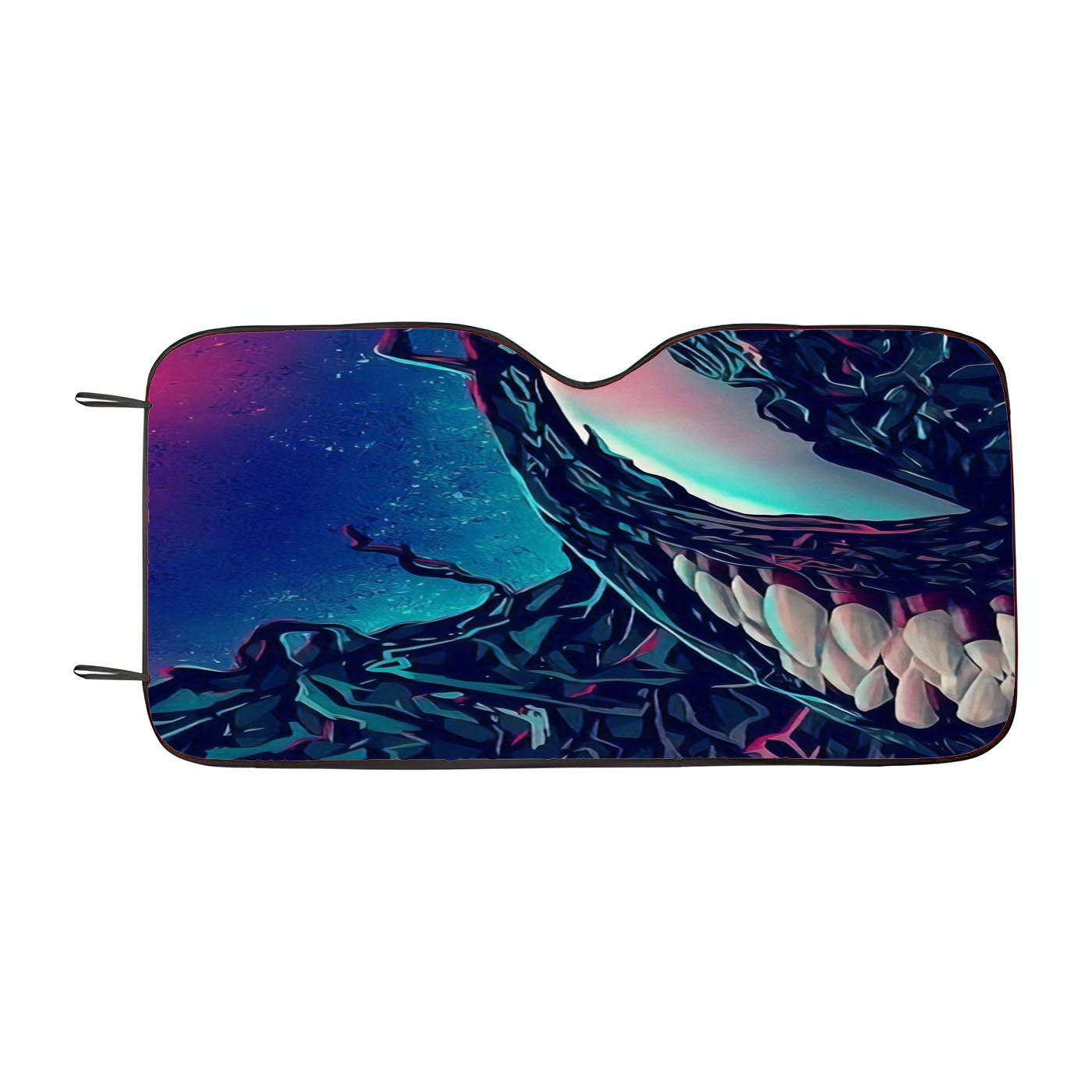 Colorful Venom Art Car Windshield Sunshade