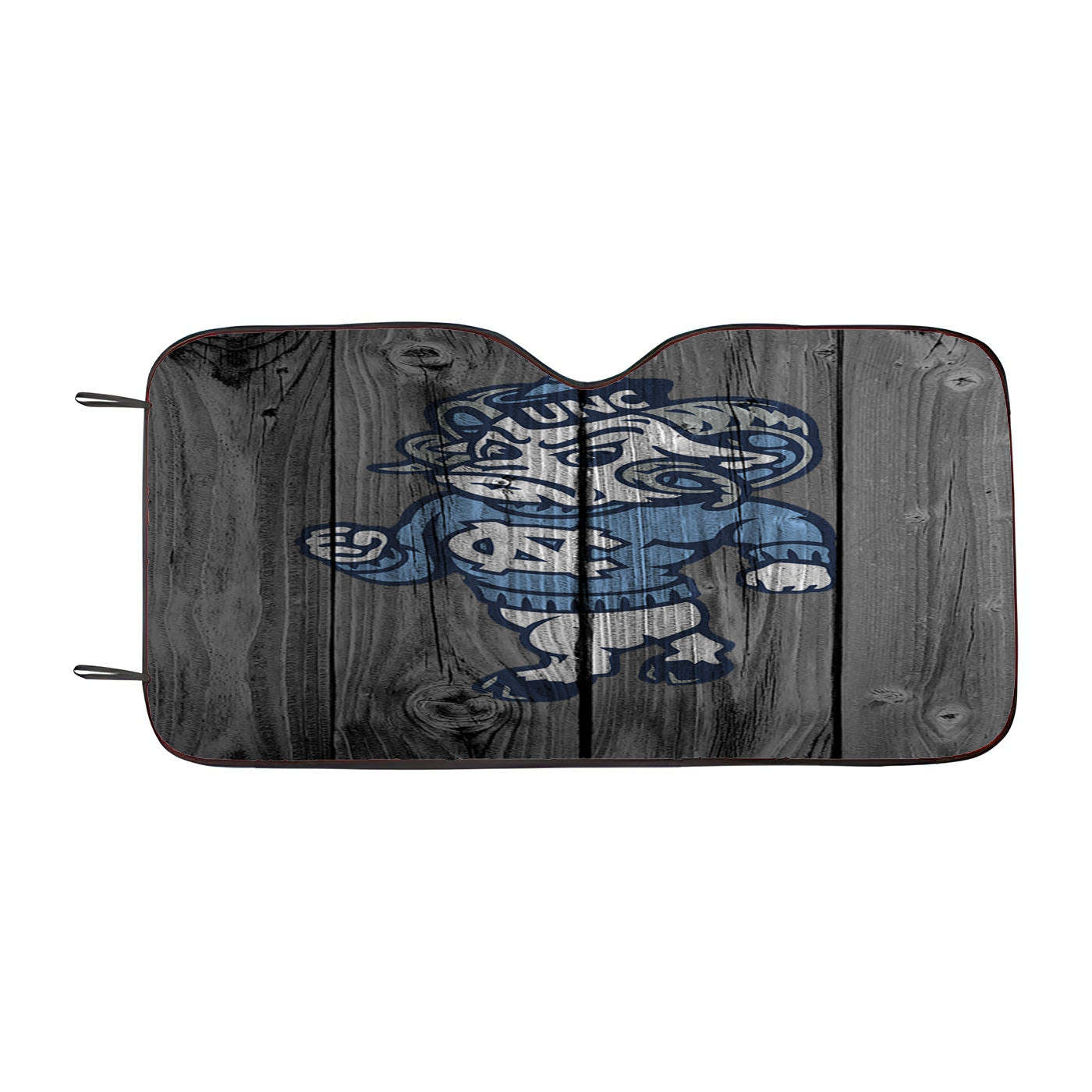 Colosseum North Carolina Tar Heels Strutting Ram Logo Dark Wood Wallpaper Car Windshield Sunshade