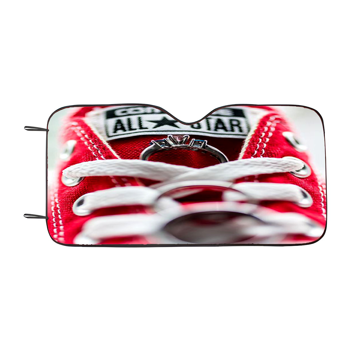 Converse All Star And Rings Car Windshield Sunshade