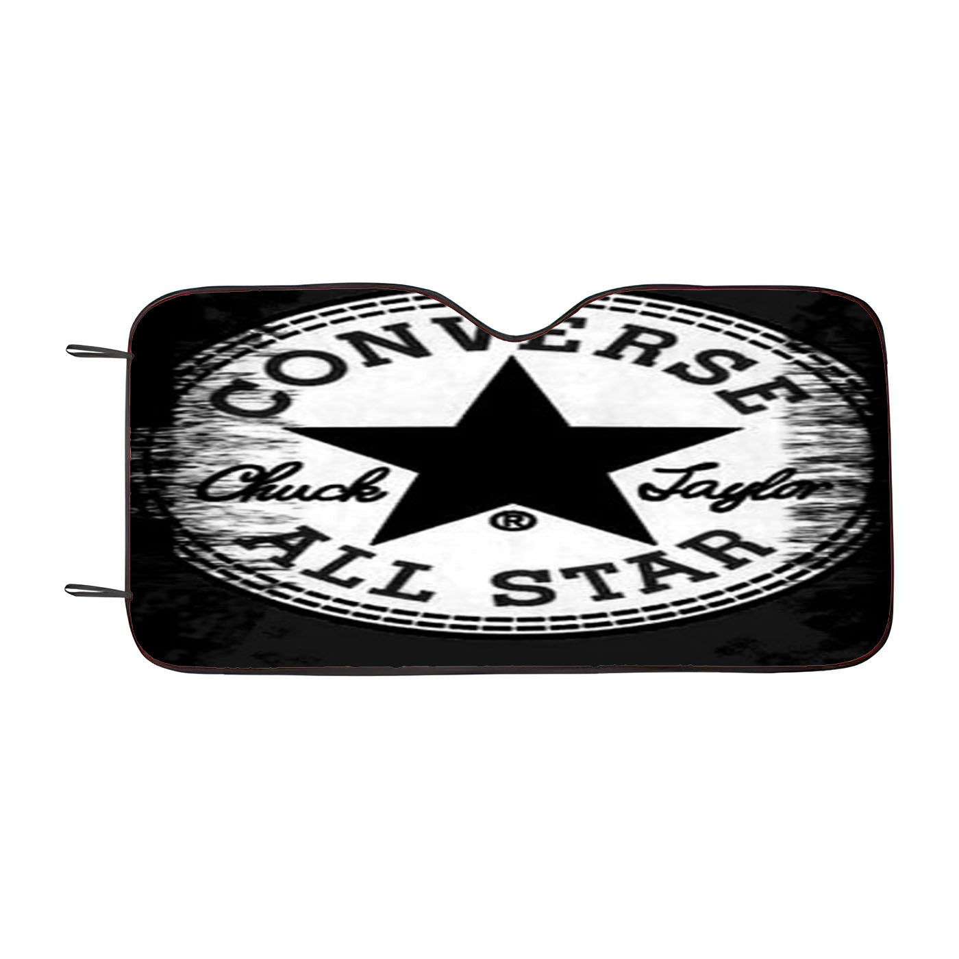 Converse Black Withe Car Windshield Sunshade