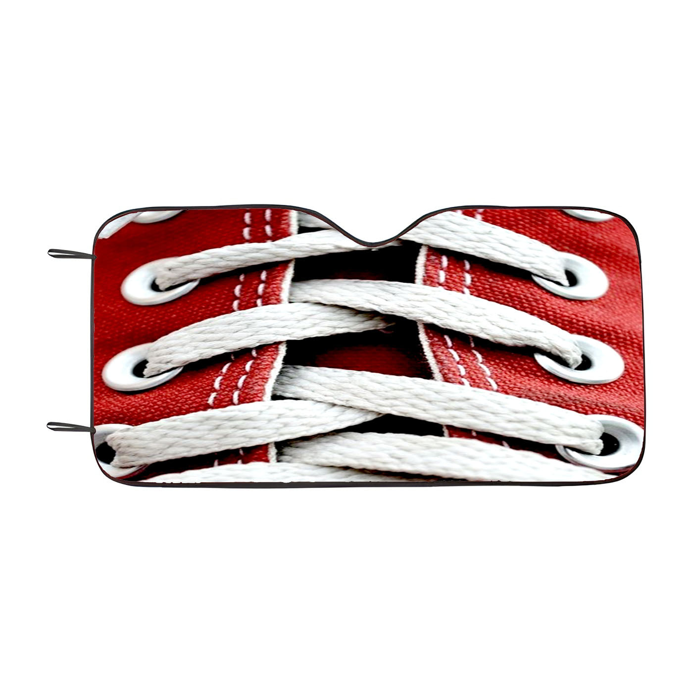 Converse Red Shoelace Of High Waist Car Windshield Sunshade