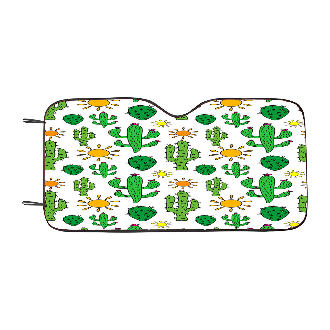Cute Desert Cactus Pattern Car Windshield Sunshade