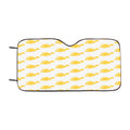 Cute Yellow Stegosaurus Dinosaur Pattern Animal Car Windshield Sunshade