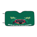 Dachshund Through The Snow Car Windshield Sunshade