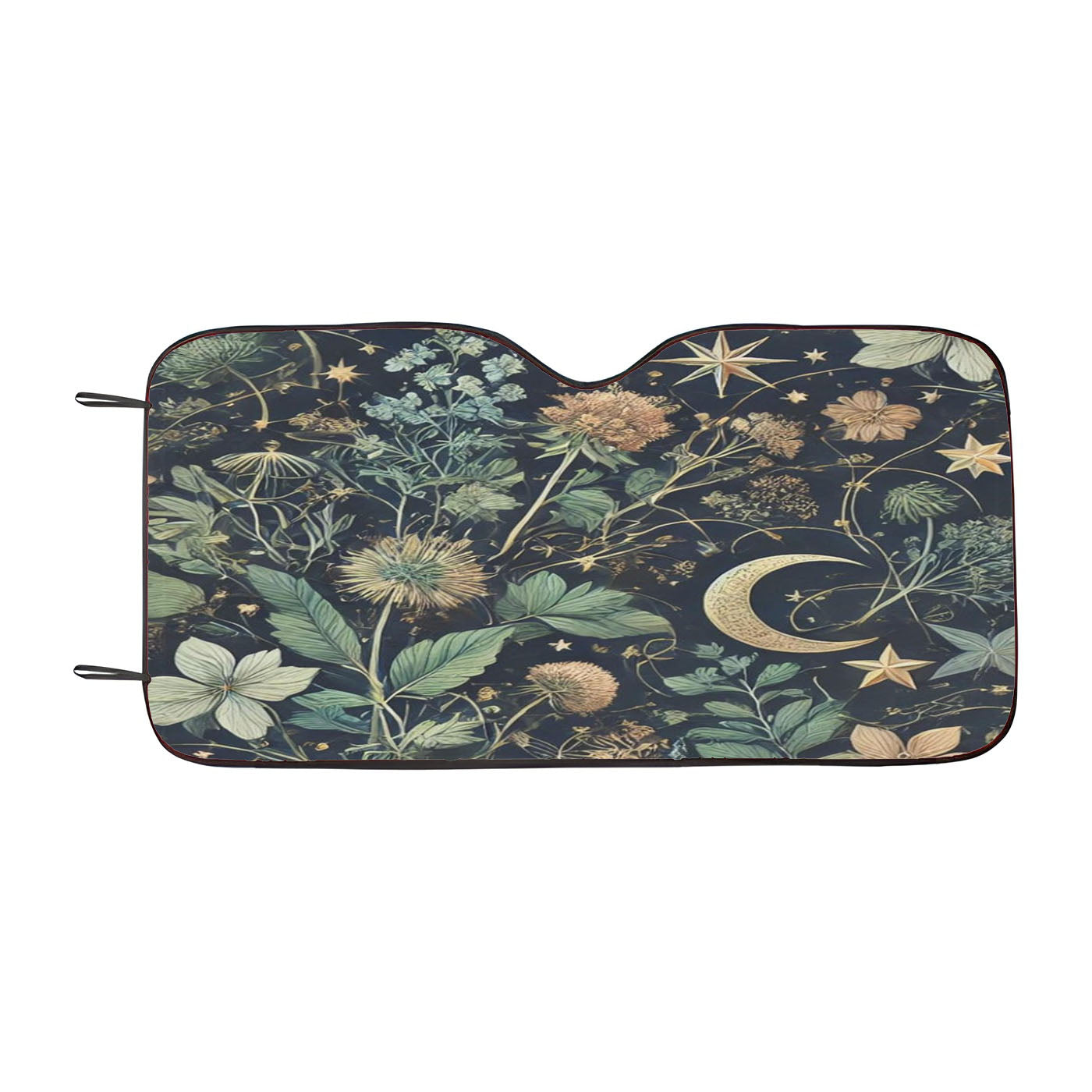 Dark Botanical Celestial Herbs Car Windshield Sunshade