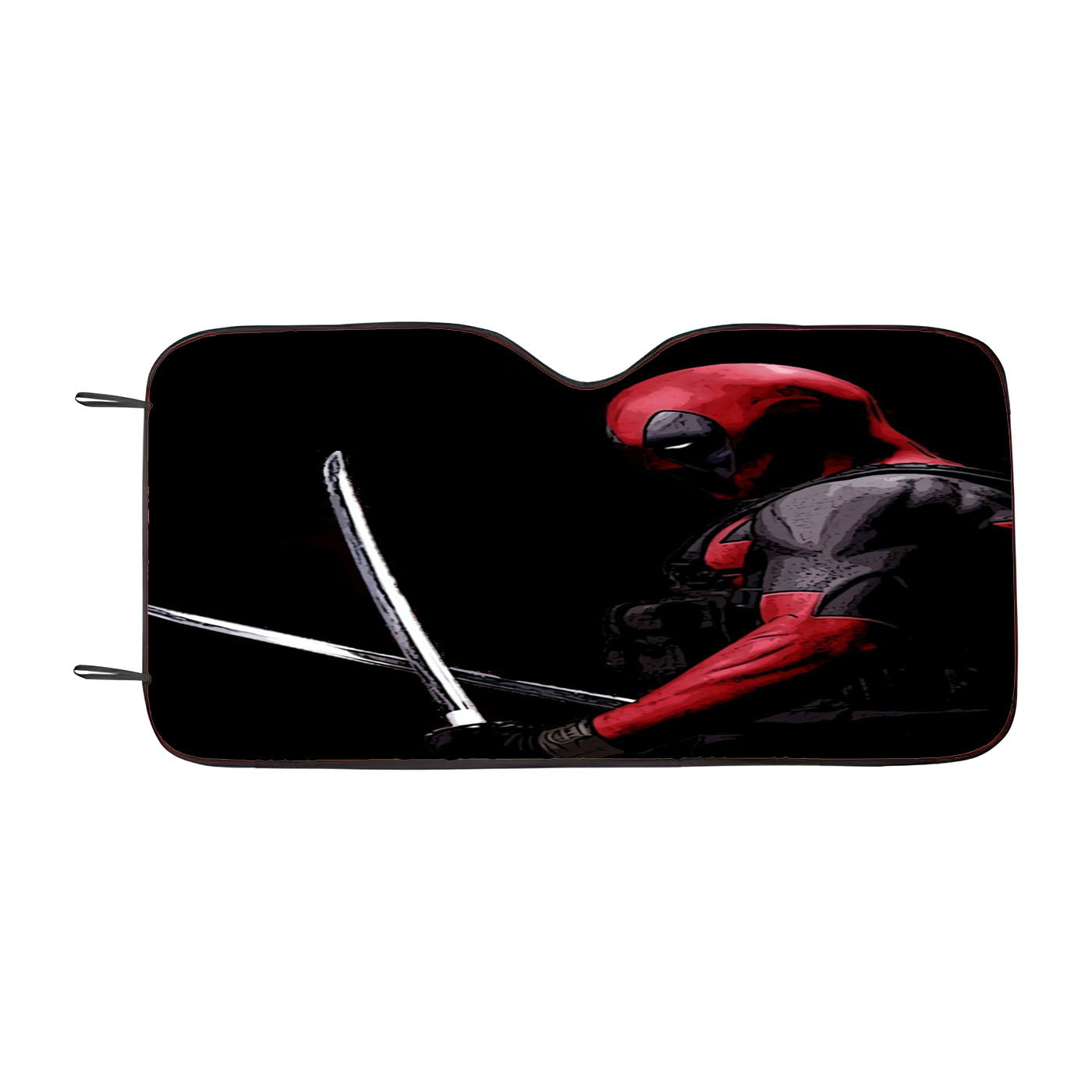 Dark Deadpool Swords Car Windshield Sunshade
