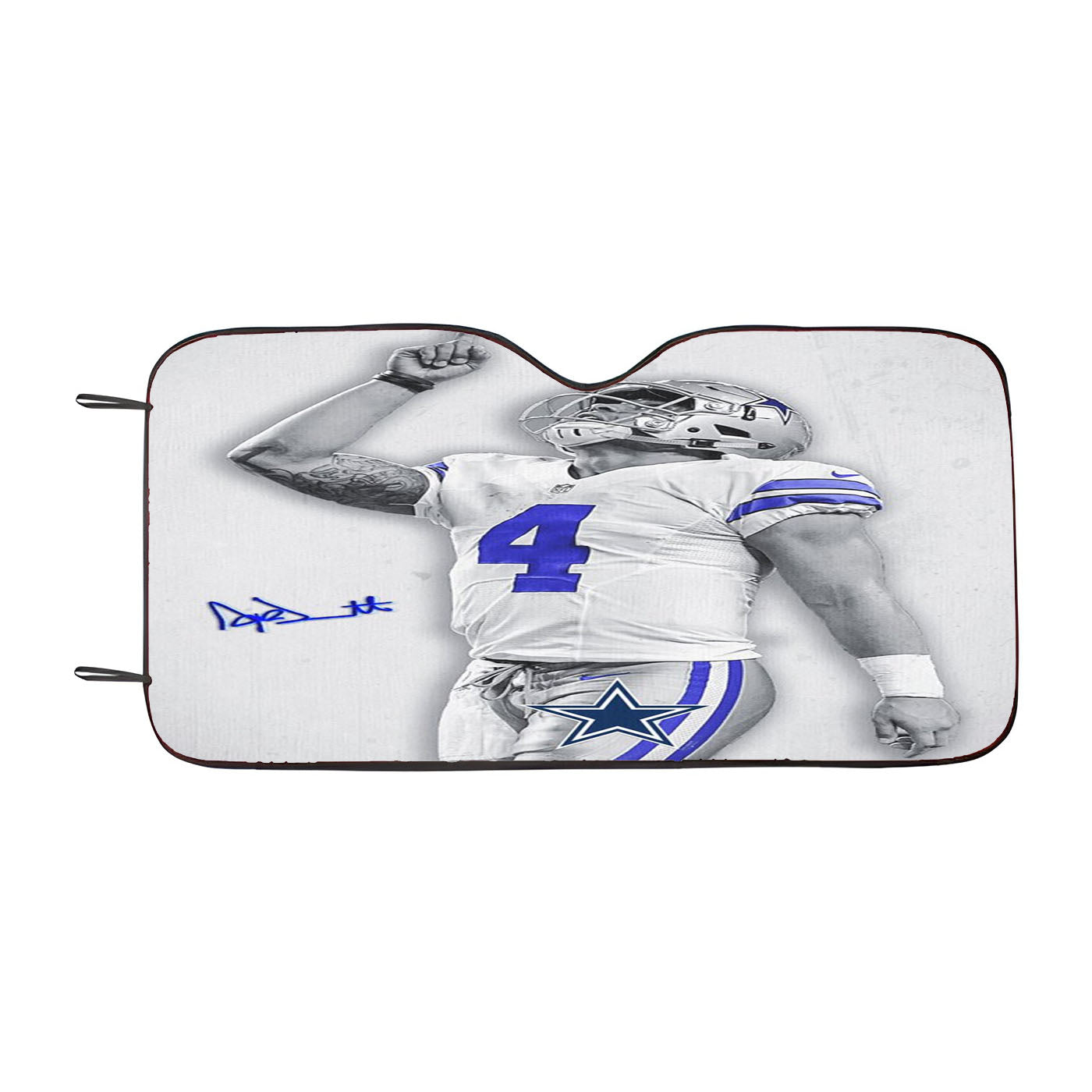 Dc Dak Prescott With Signature Art Car Windshield Sunshade