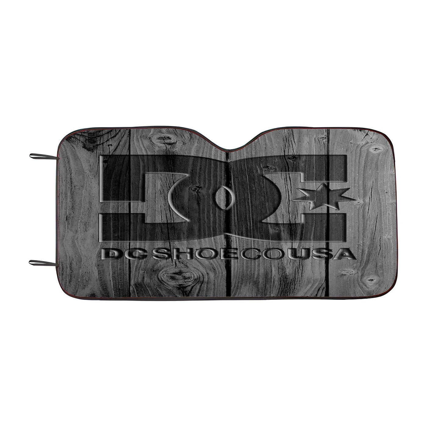 Dc Shoes Usa Logo Dark Wood Wallpaper Car Windshield Sunshade