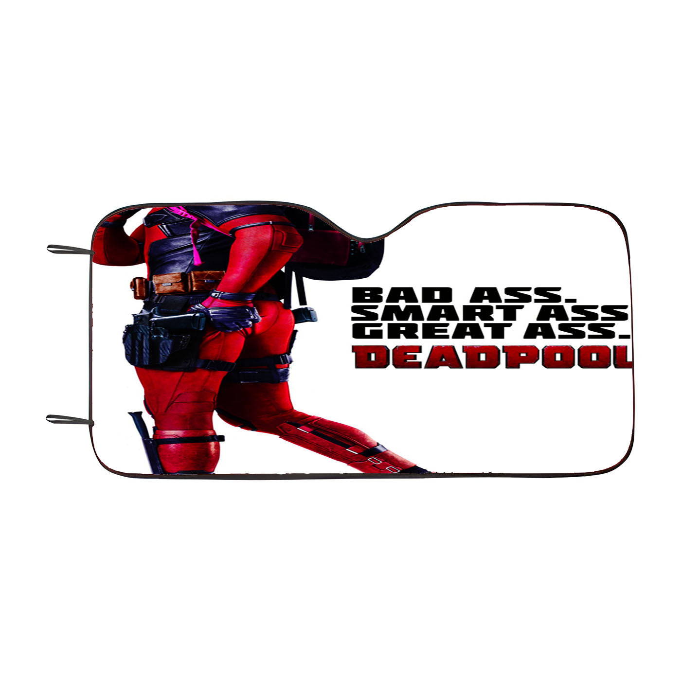 Deadpool Bad Ass Car Windshield Sunshade