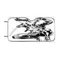 Deadpool Bw Jump Car Windshield Sunshade