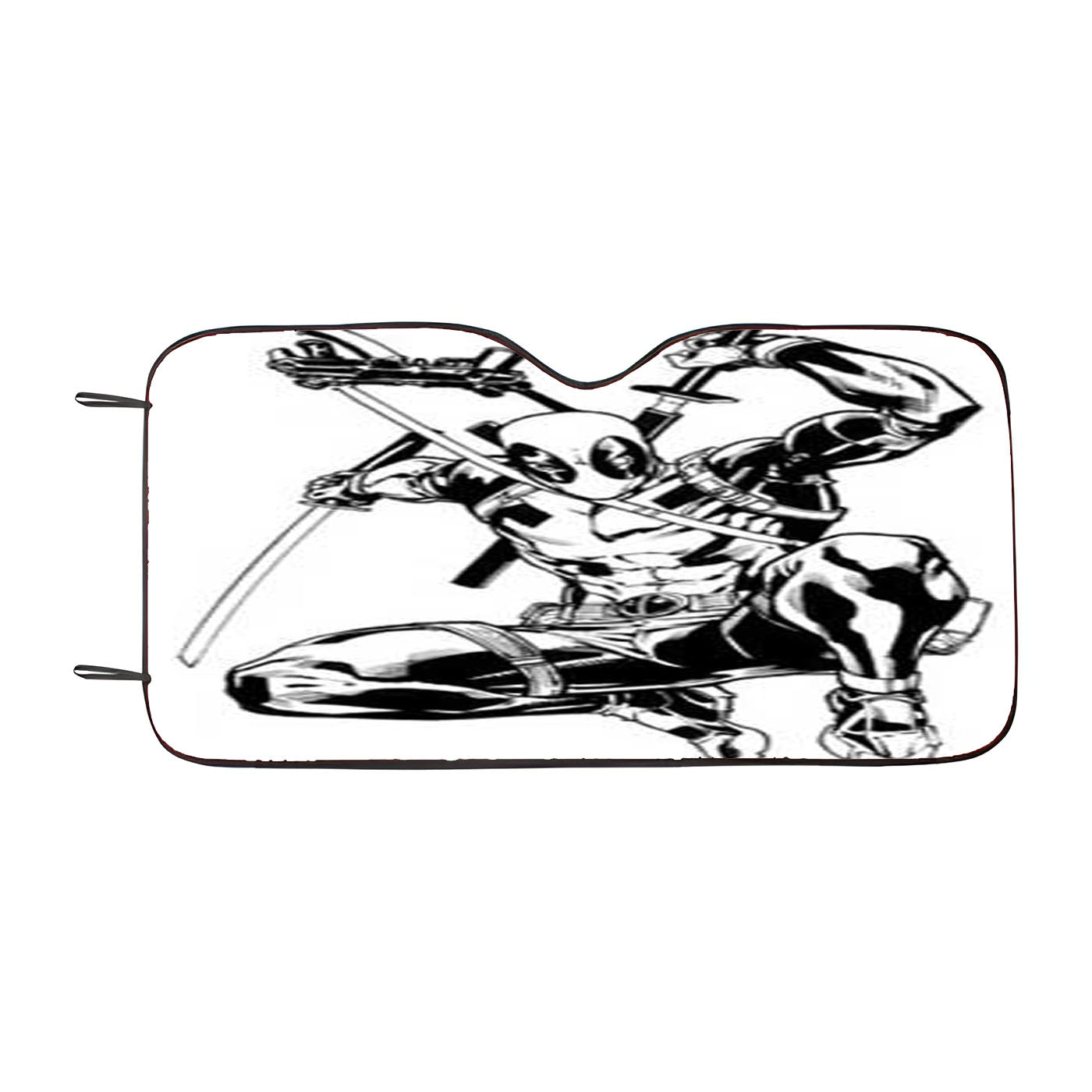 Deadpool Bw Jump Car Windshield Sunshade