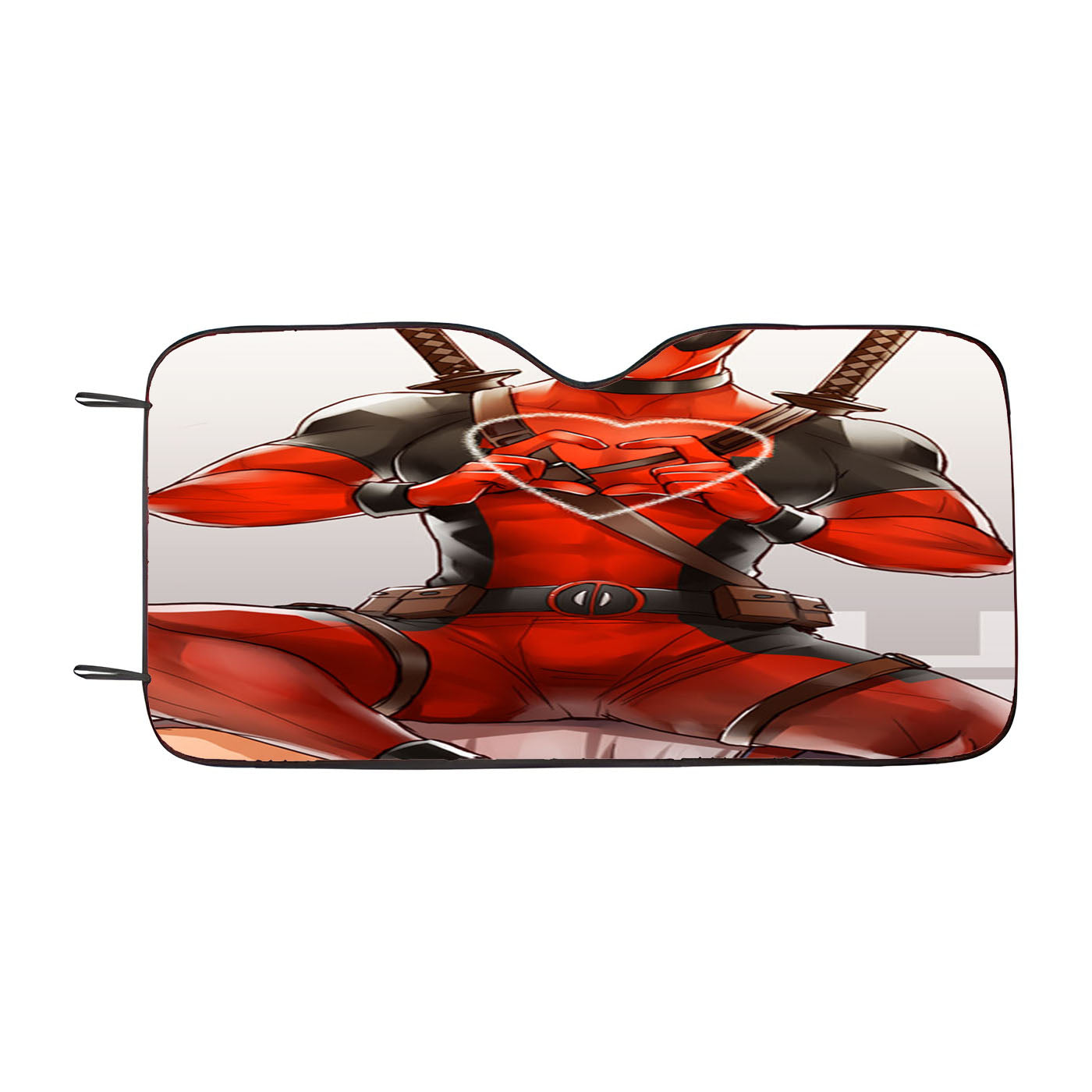 Deadpool Love Heart Car Windshield Sunshade