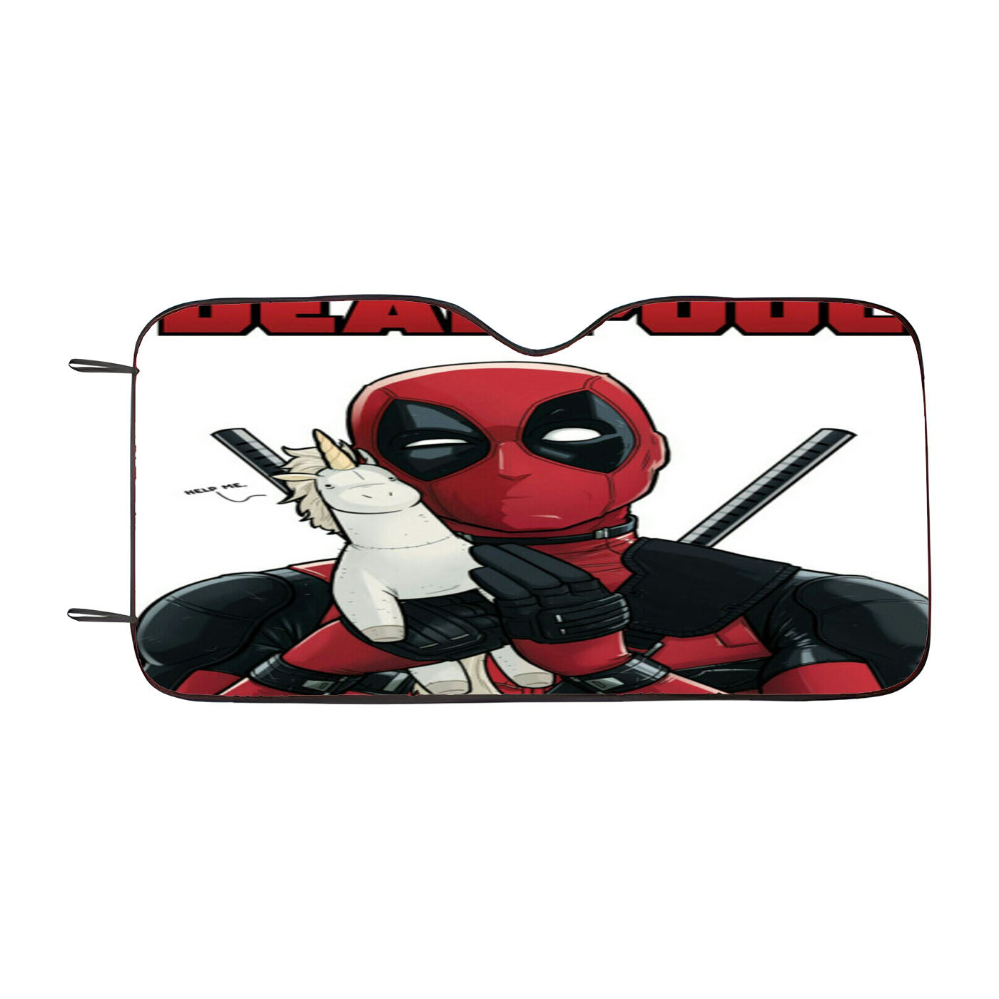 Deadpool Teeth Big Unicorn Car Windshield Sunshade