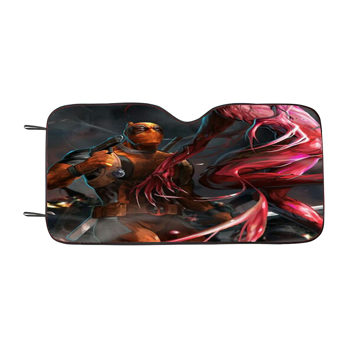 Deadpool Vs Spiderman Car Windshield Sunshade