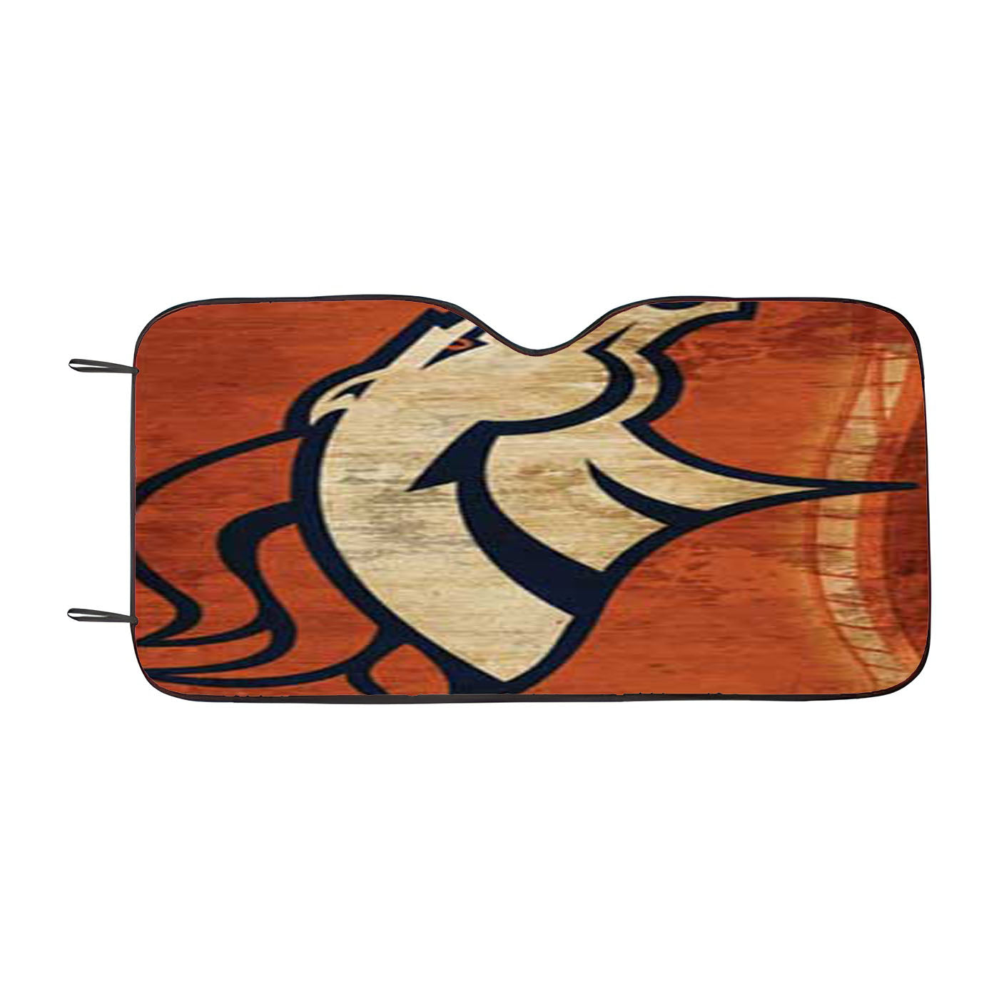 Denver Broncos Cracked Bkg Car Windshield Sunshade