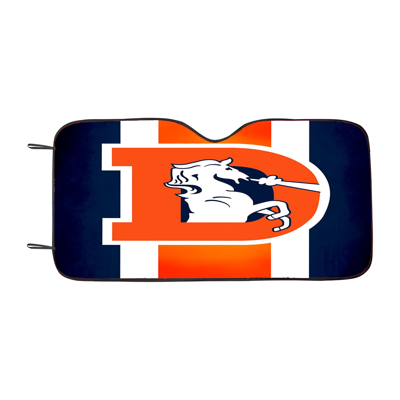 Denver Broncos Flag Houses Car Windshield Sunshade