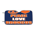 Denver Broncos Peace Love Car Windshield Sunshade