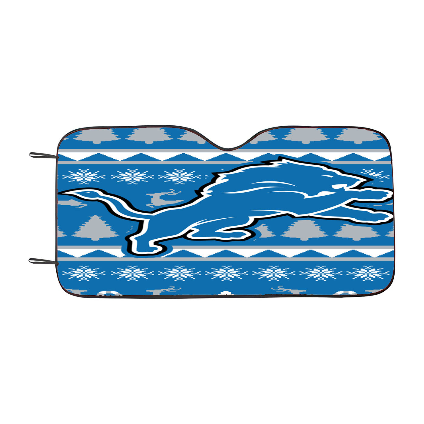 Detroit Lions Christmas Sweater Car Windshield Sunshade
