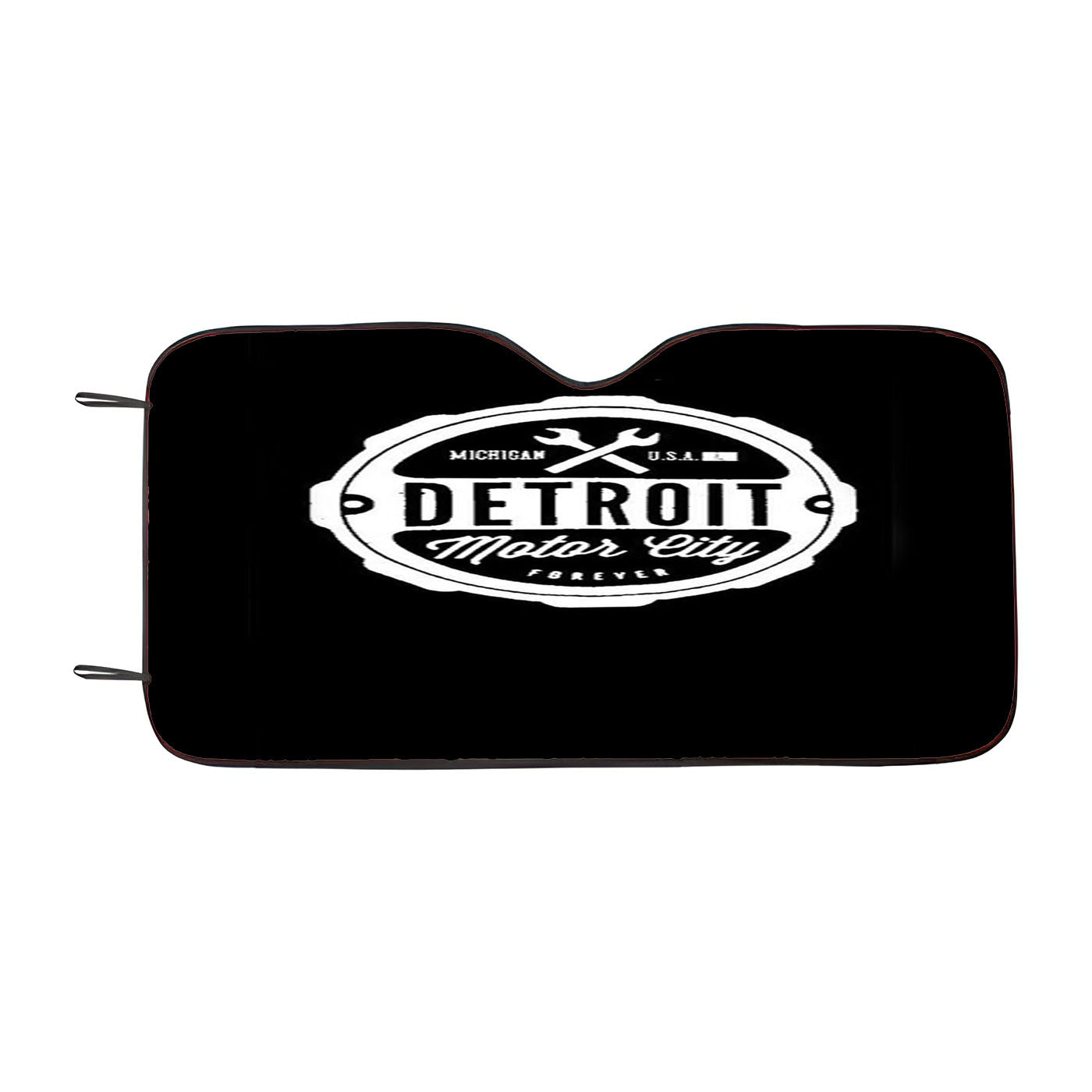 Detroit Motor City Forever Michigan Rock City Car Windshield Sunshade