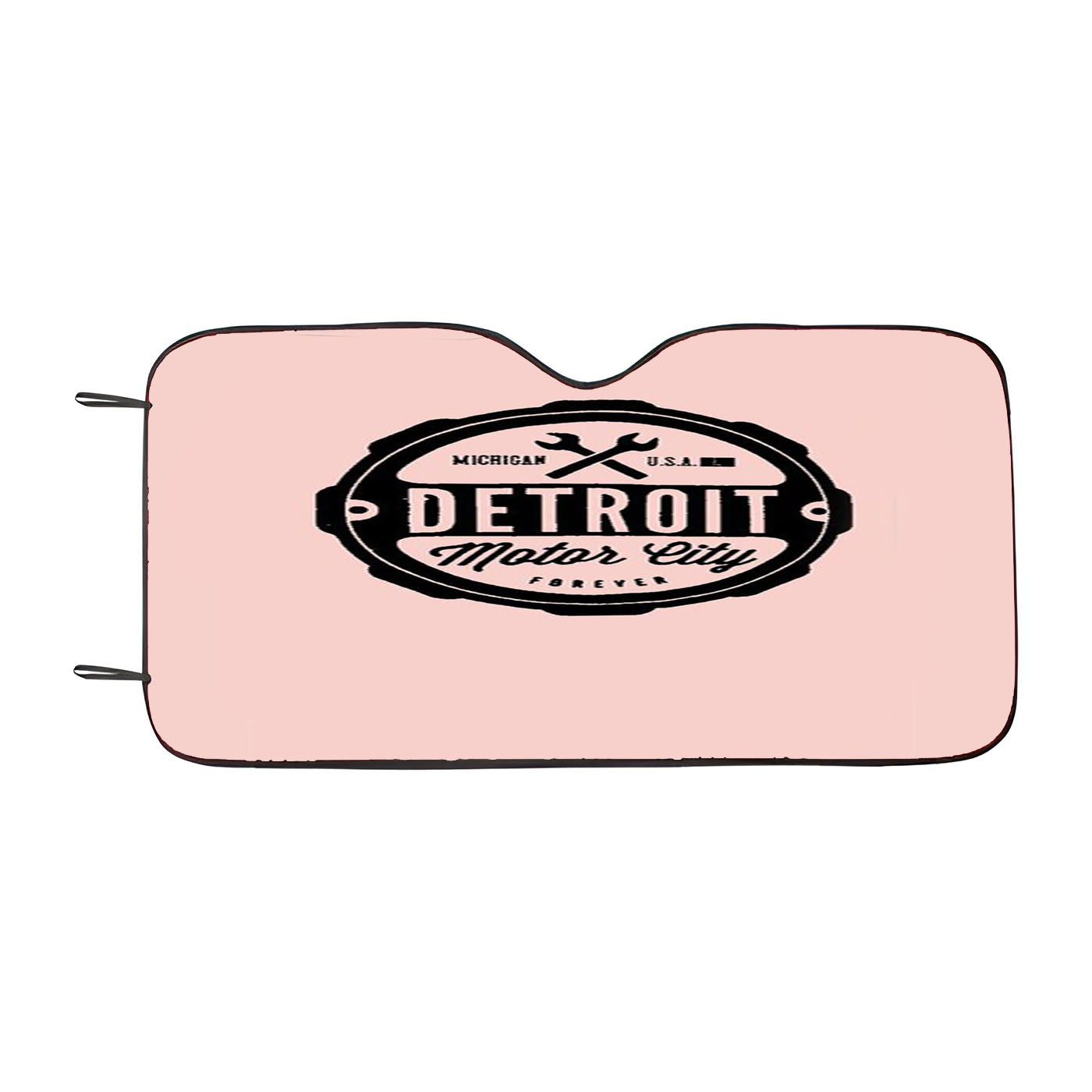 Detroit Motor City Forever Michigan Rock City Tiger Car Windshield Sunshade