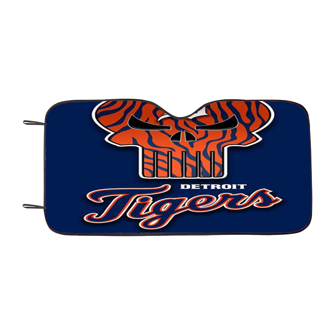 Detroit Tigers Punisher Style Car Windshield Sunshade