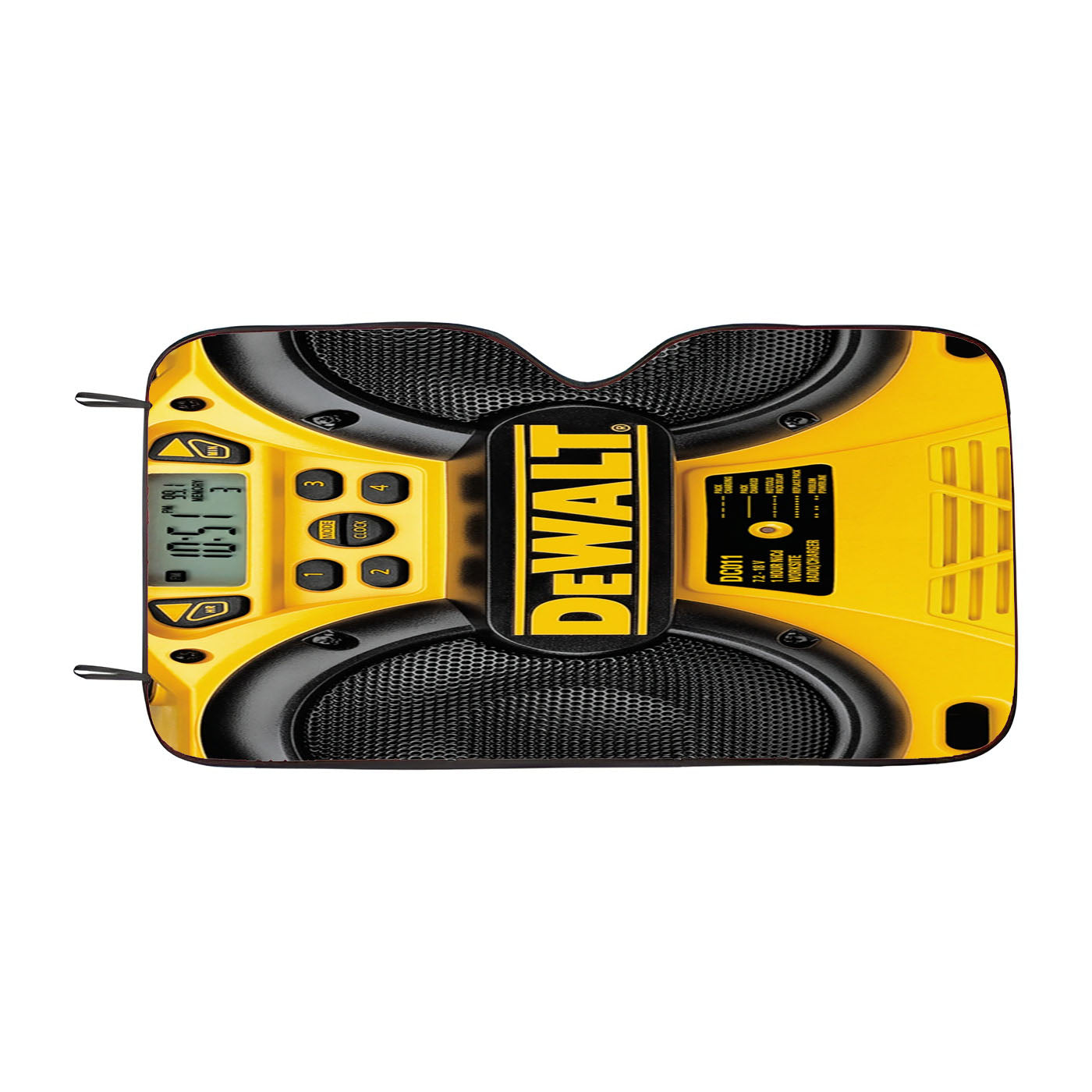 Dewalt Jobsite Yellow Radio Car Windshield Sunshade