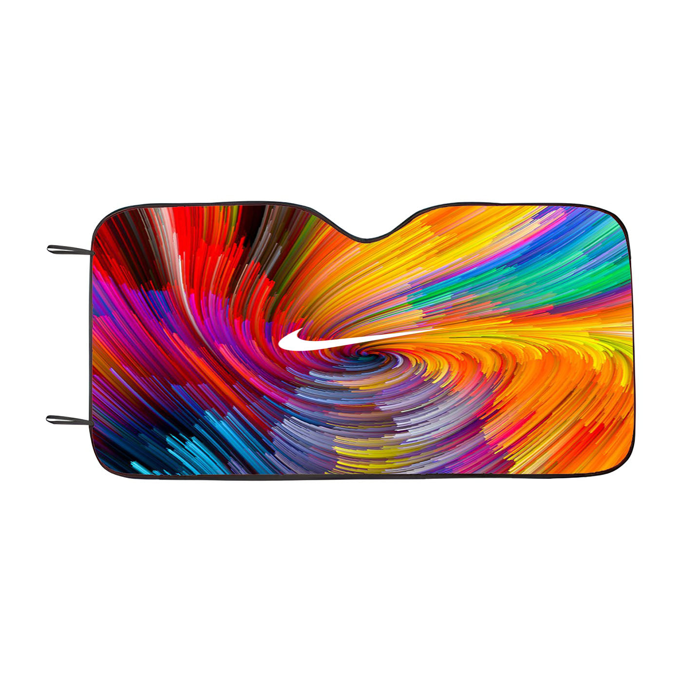 Digital Abstrack Line Color Rainbow Pattern Background Car Windshield Sunshade