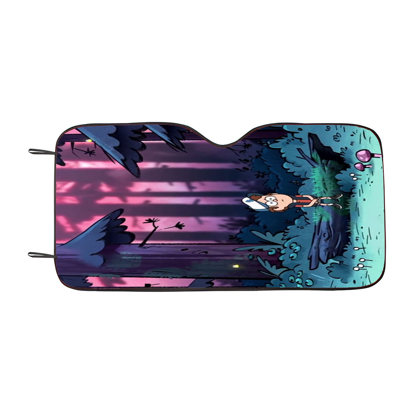 Dipper In The Dark Woods Gravity Falls Car Windshield Sunshade