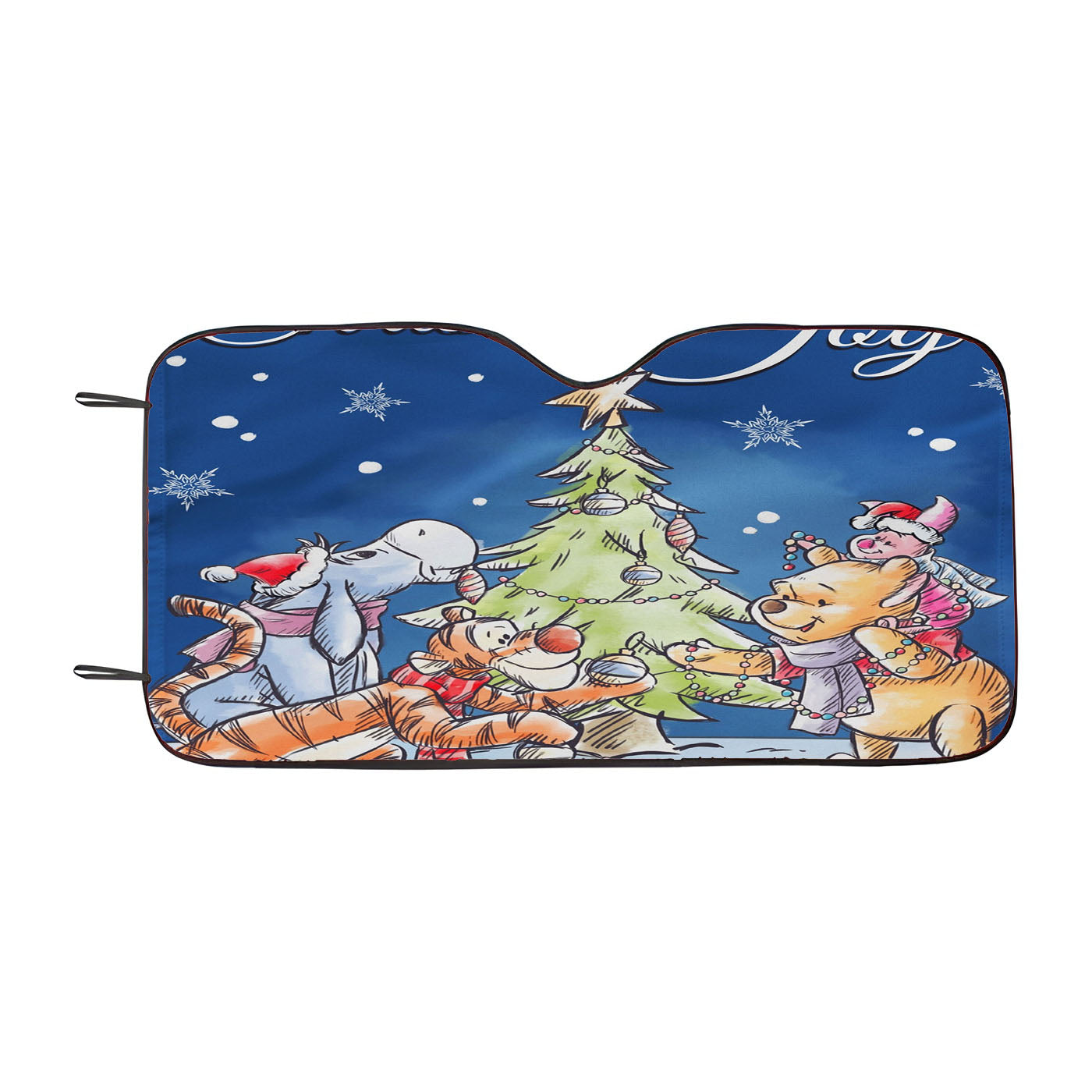 Disney Christmas Winnie The Pooh Car Windshield Sunshade
