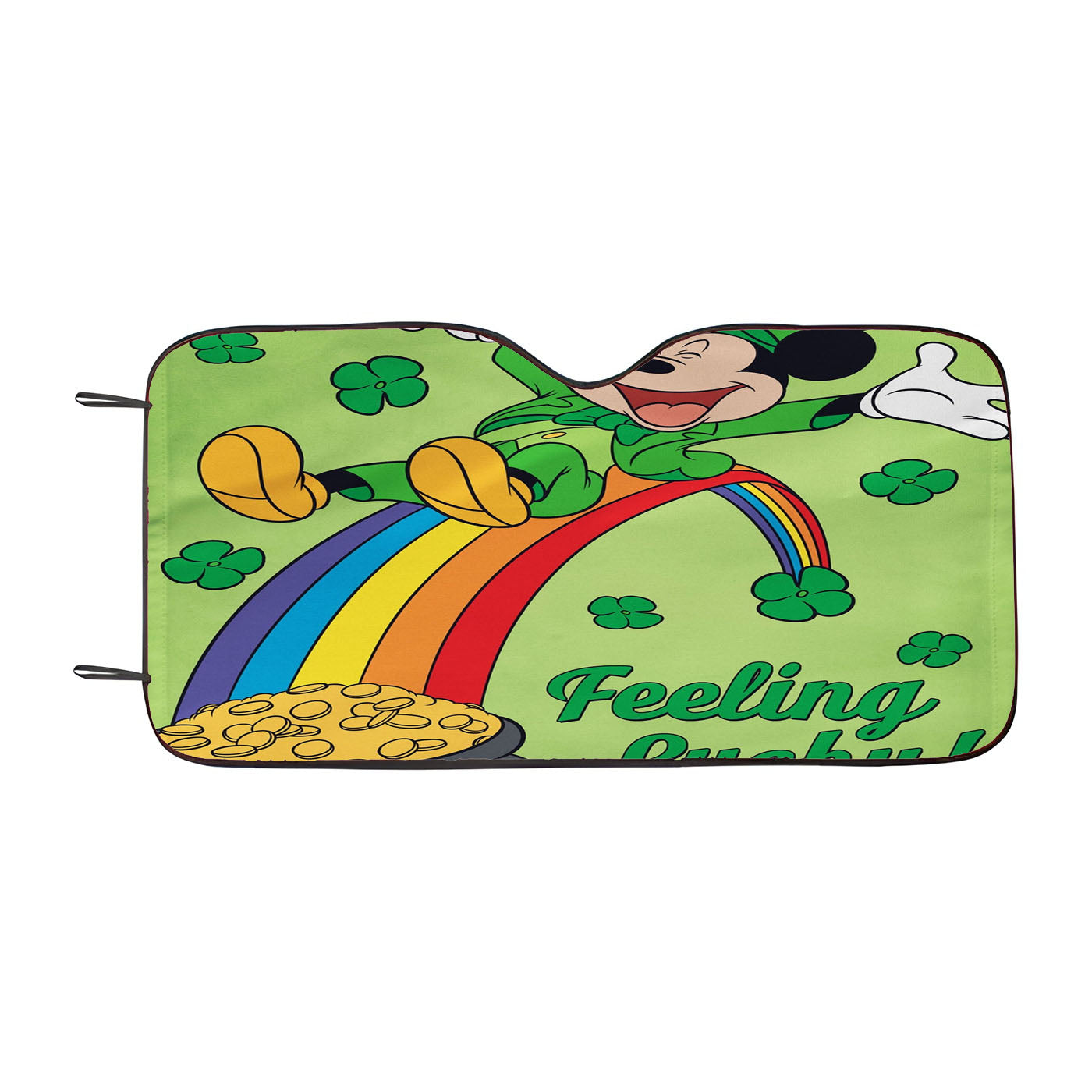 Disney Feeling Lucky St. Patrick%27S Day Mickey Car Windshield Sunshade