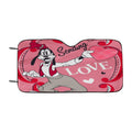 Disney Goofy Flag Valentines Day Car Windshield Sunshade