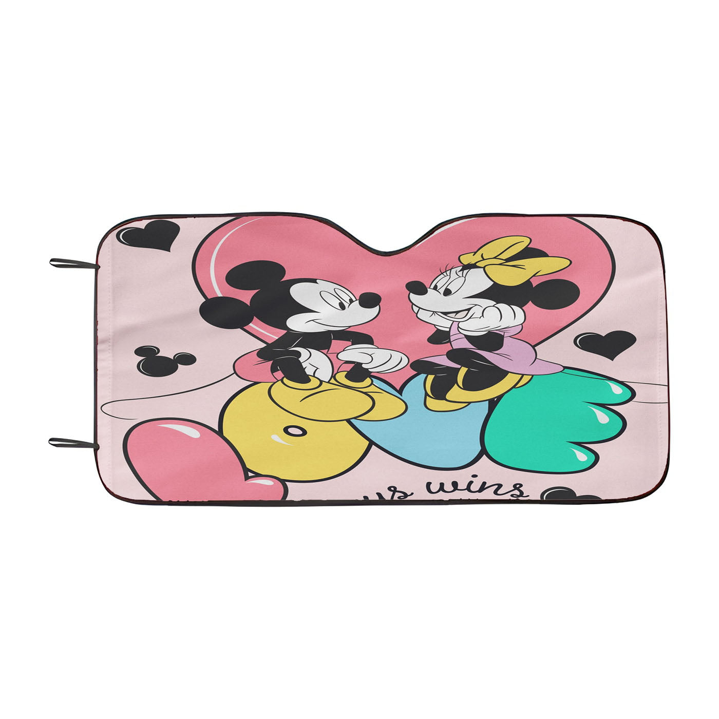 Disney Love Always Wins Mickey %26 Minnie Car Windshield Sunshade