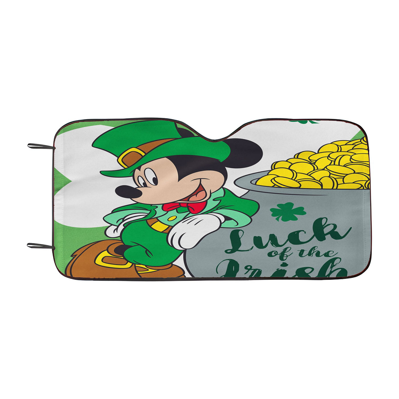 Disney Mickey Luck Of The Irish Car Windshield Sunshade