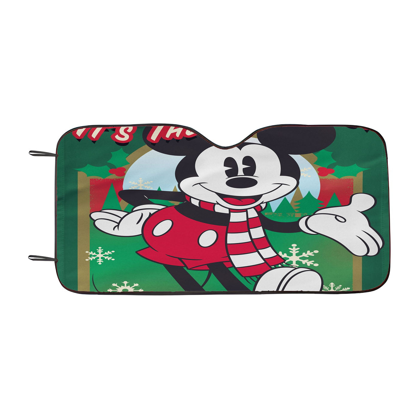 Disney Oh Boy It%27S The Holidays Mickey Car Windshield Sunshade